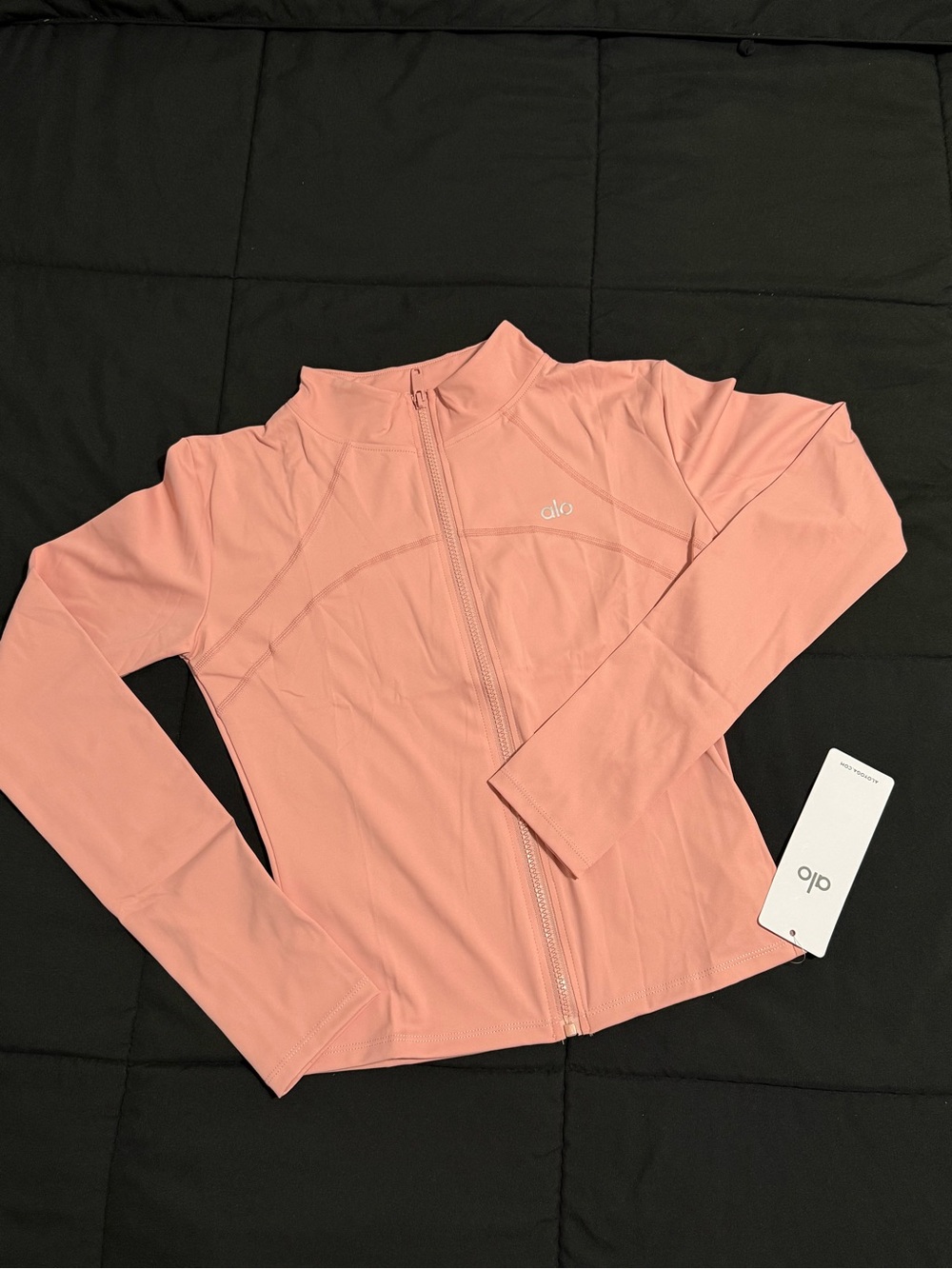 ALO Yoga Blush Pink Full-Zip Active Jacket